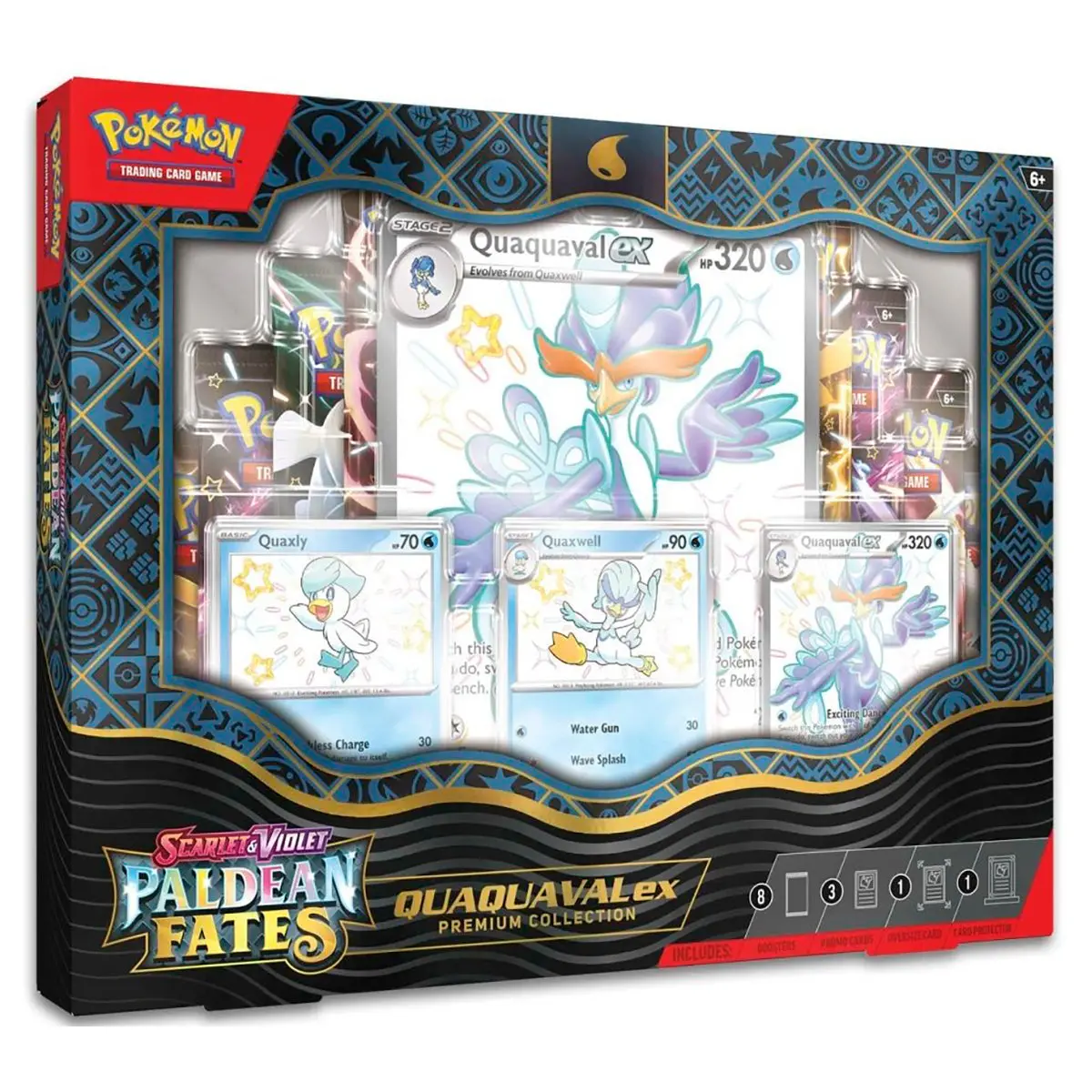 Pokémon Tcg: Scarlet & Violet 4.5: Paldean Fates Quaquaval Ex Premium Collection 1