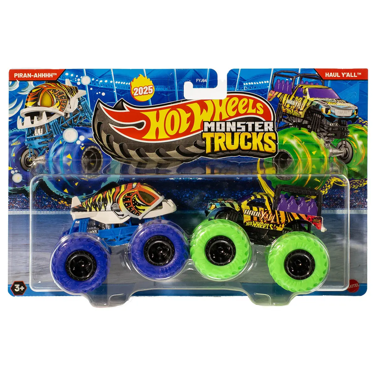 Hot Wheels Monster Trucks Demolition Doubles: Piran-Ahhh Vs Haul Y'all 1:64 Vehicles 1