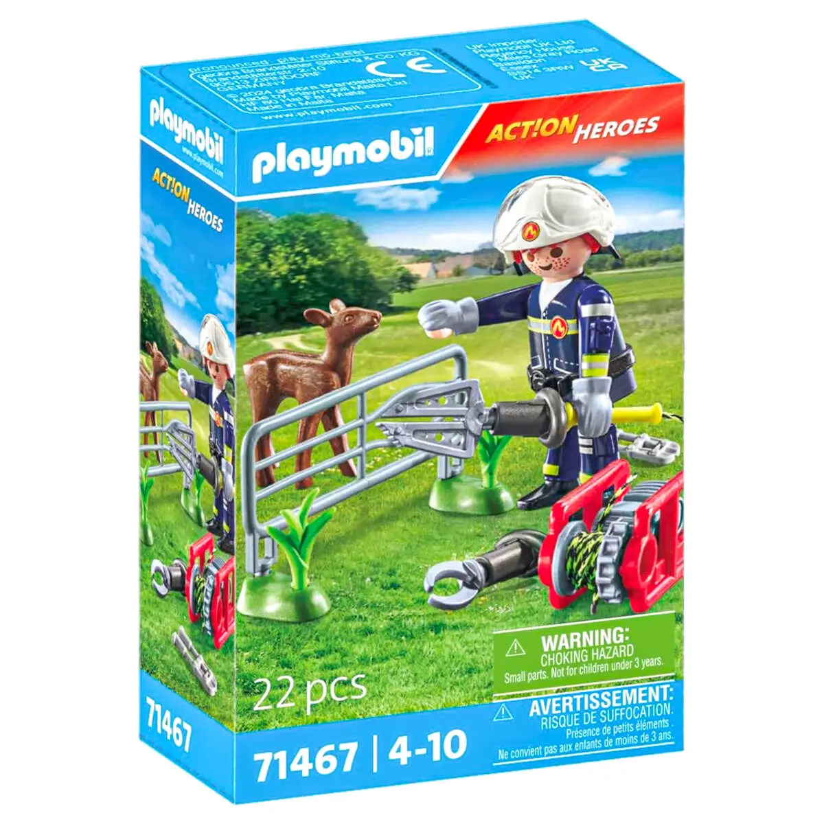 Playmobil Action Heroes: Firefighting Mission: Animal Rescue Playset 1