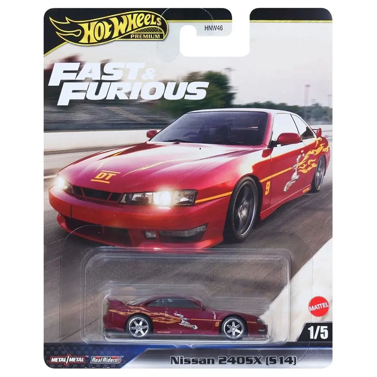 Hot Wheels Premium Fast & Furious: Nissan 240Sx (S14) 1:64 Car (1/5) 1