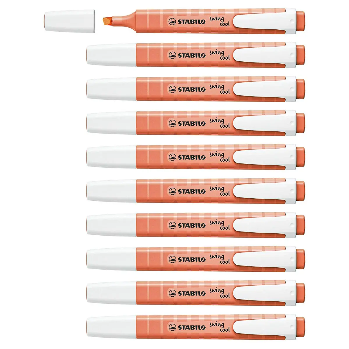 Stabilo Swing Cool Pastel Mellow Coral Red Highlighter Box Of 10 1