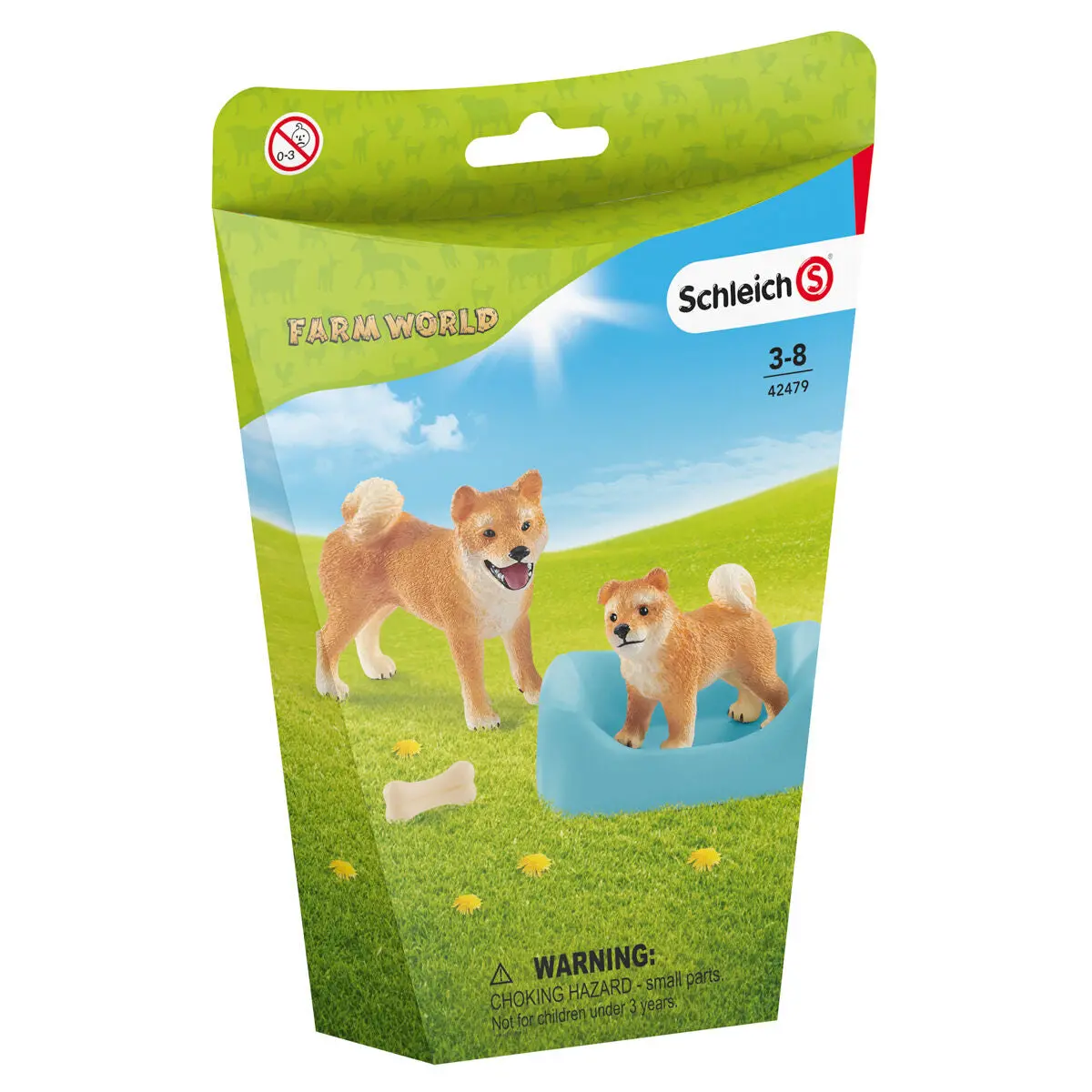 Schleich Farm World: Shiba Inu Mother And Puppy Figures 1