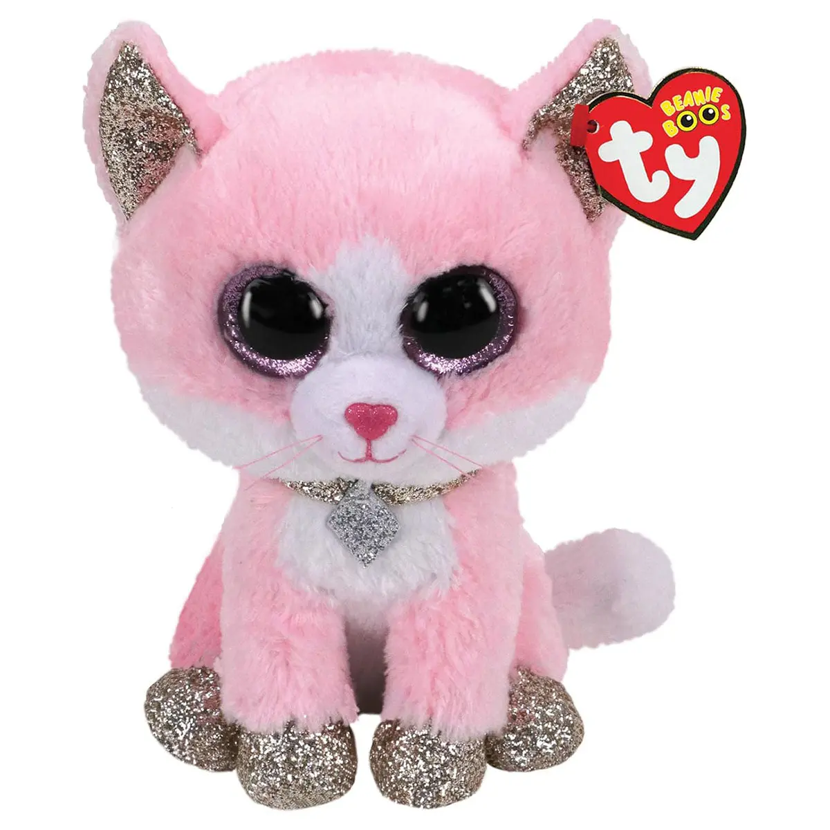 Ty Beanie Boos Fiona Pink Cat Plush 1