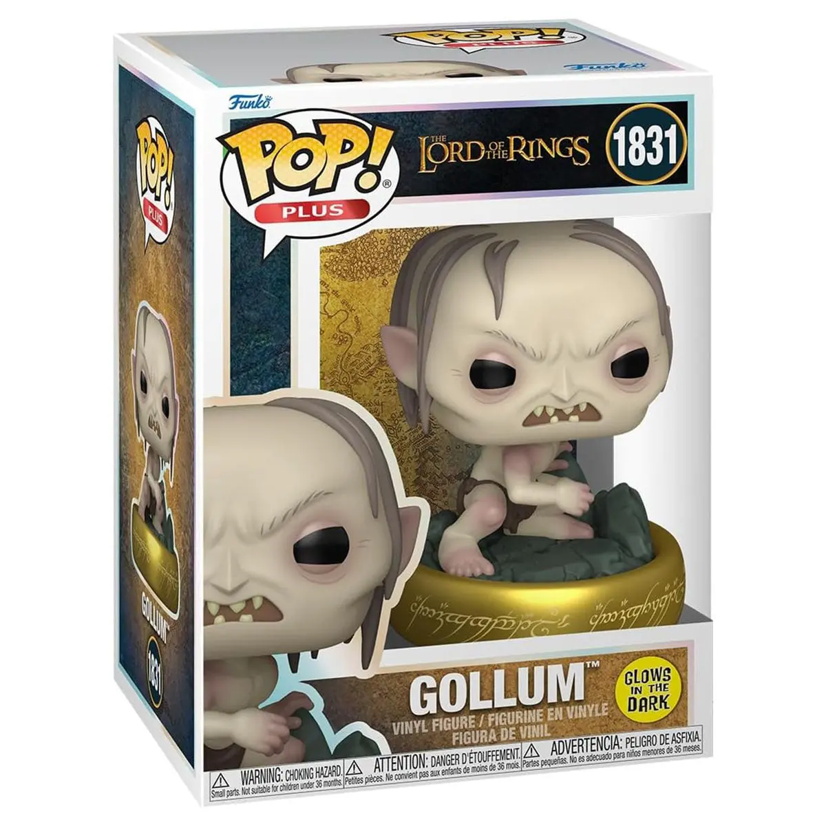 Funko Pop! Plus: The Lord Of The Rings: Gollum (Glow In The Dark) Vinyl Figure #1831 1