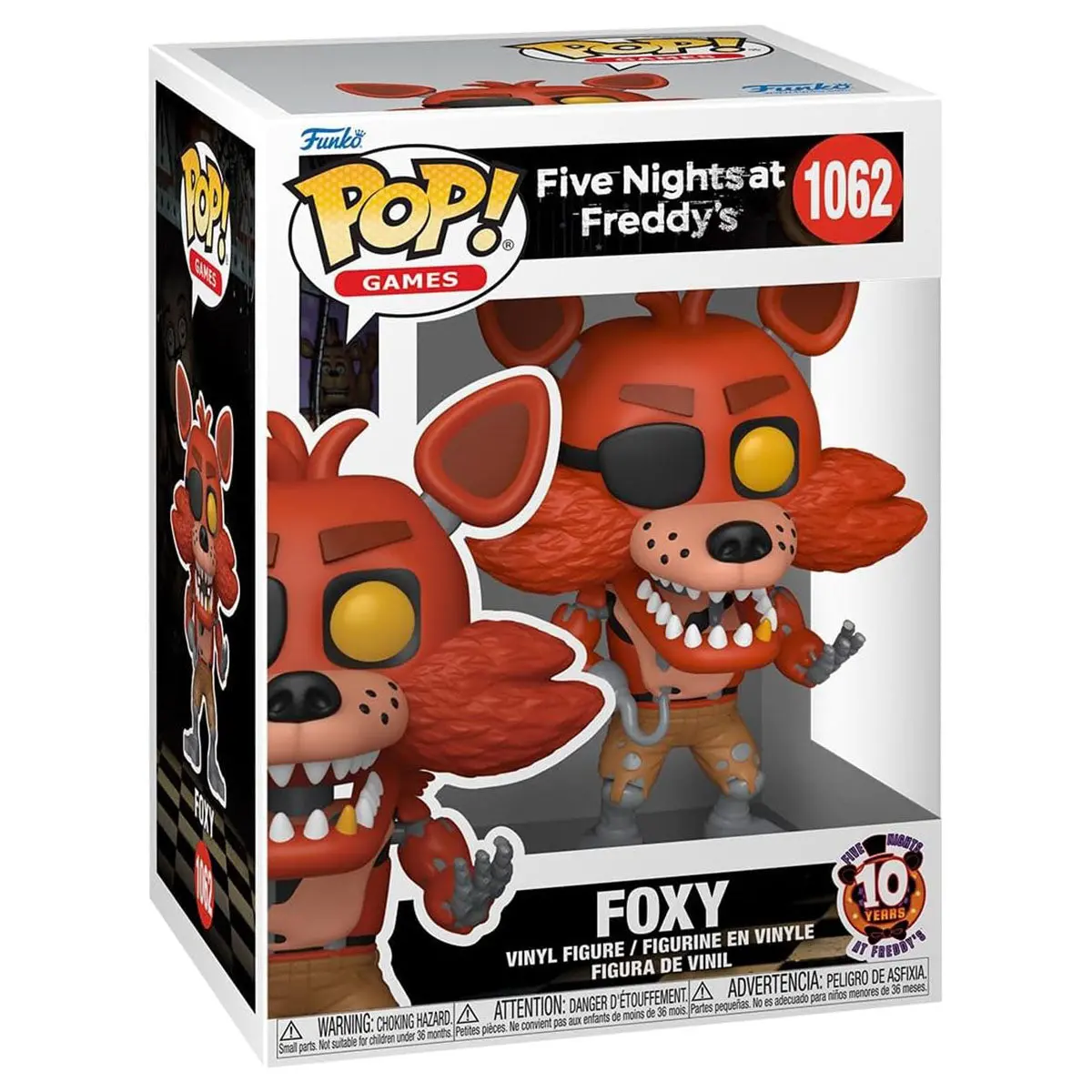 Funko Pop! Games: Five Nights At Freddy's 10Th Anniversary Foxy Vinyl Figure #1062 1