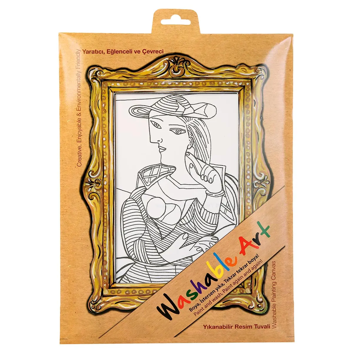 Washable Art Pablo Picasso 'Seated Woman' Colouring Protective Mat 1