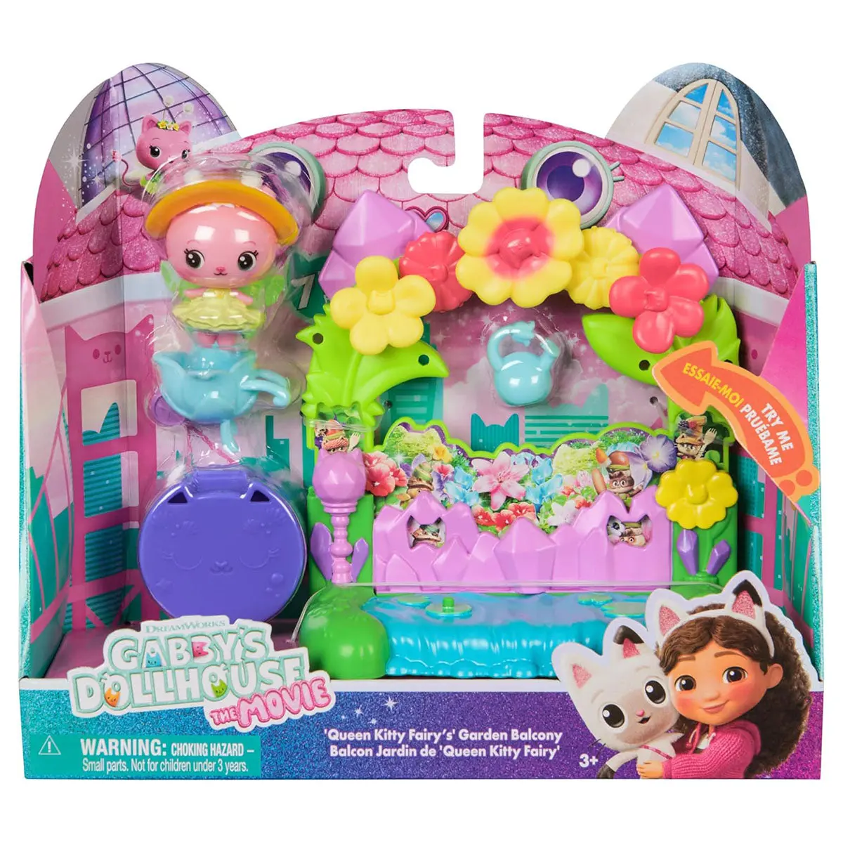 Gabby’S Dollhouse: The Movie: Queen Kitty Fairy's Garden Balcony Playset 1