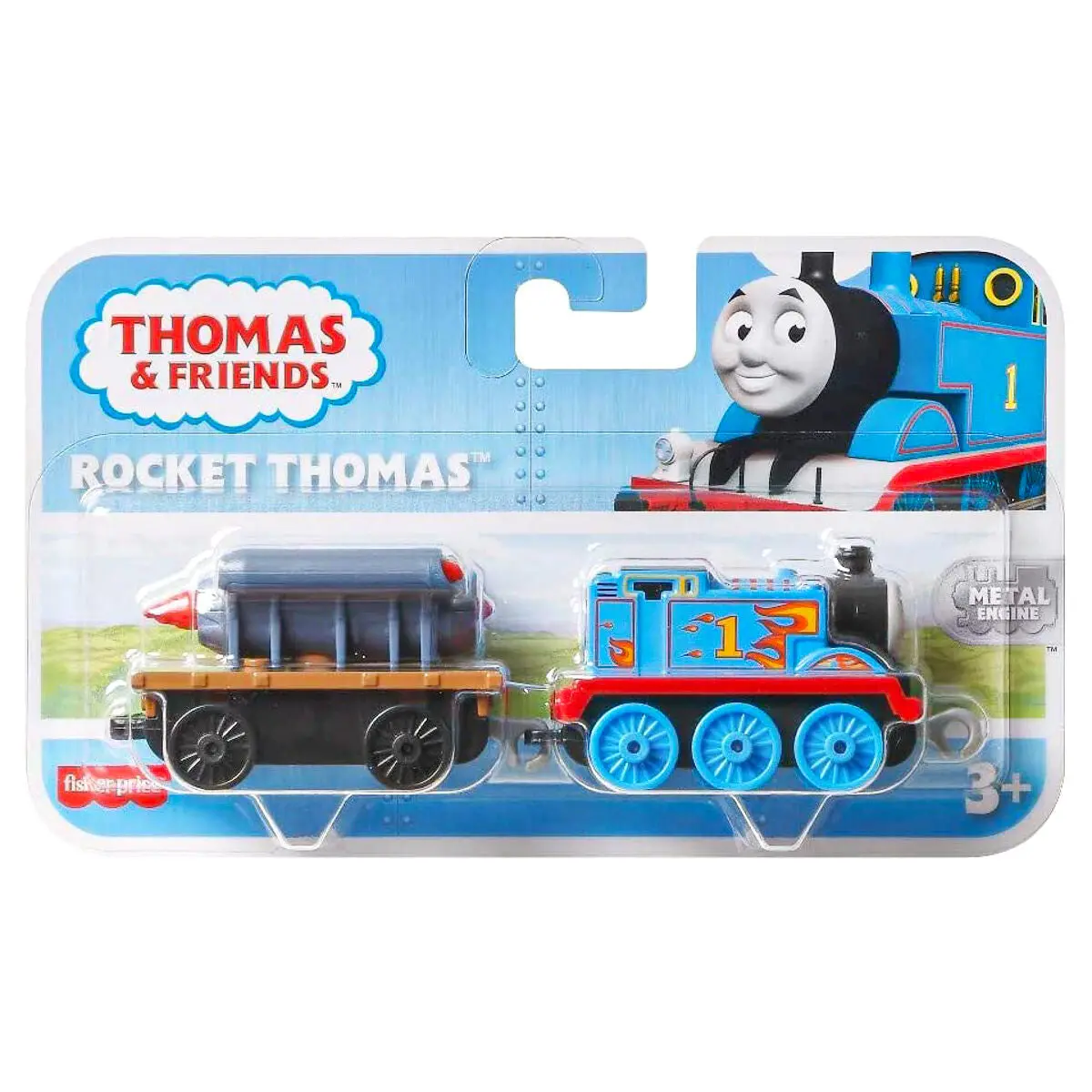 Thomas & Friends Trackmaster Push Along Rocket Thomas Train And Wagon 1