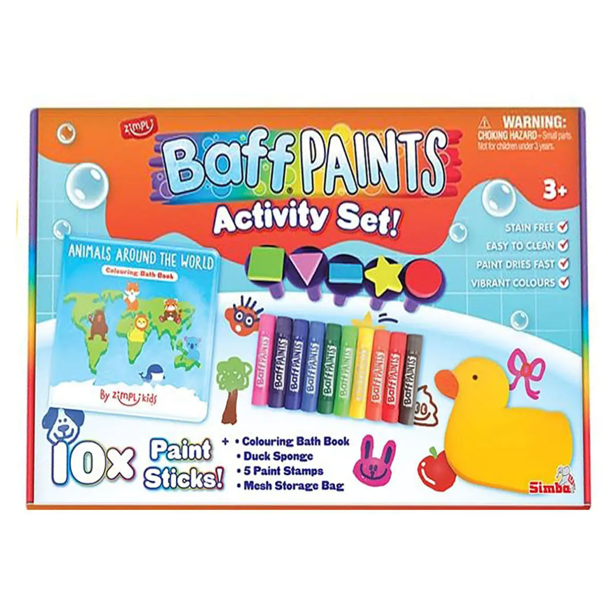 Zimpli Baff Paints Activity Set Bath Fun 1