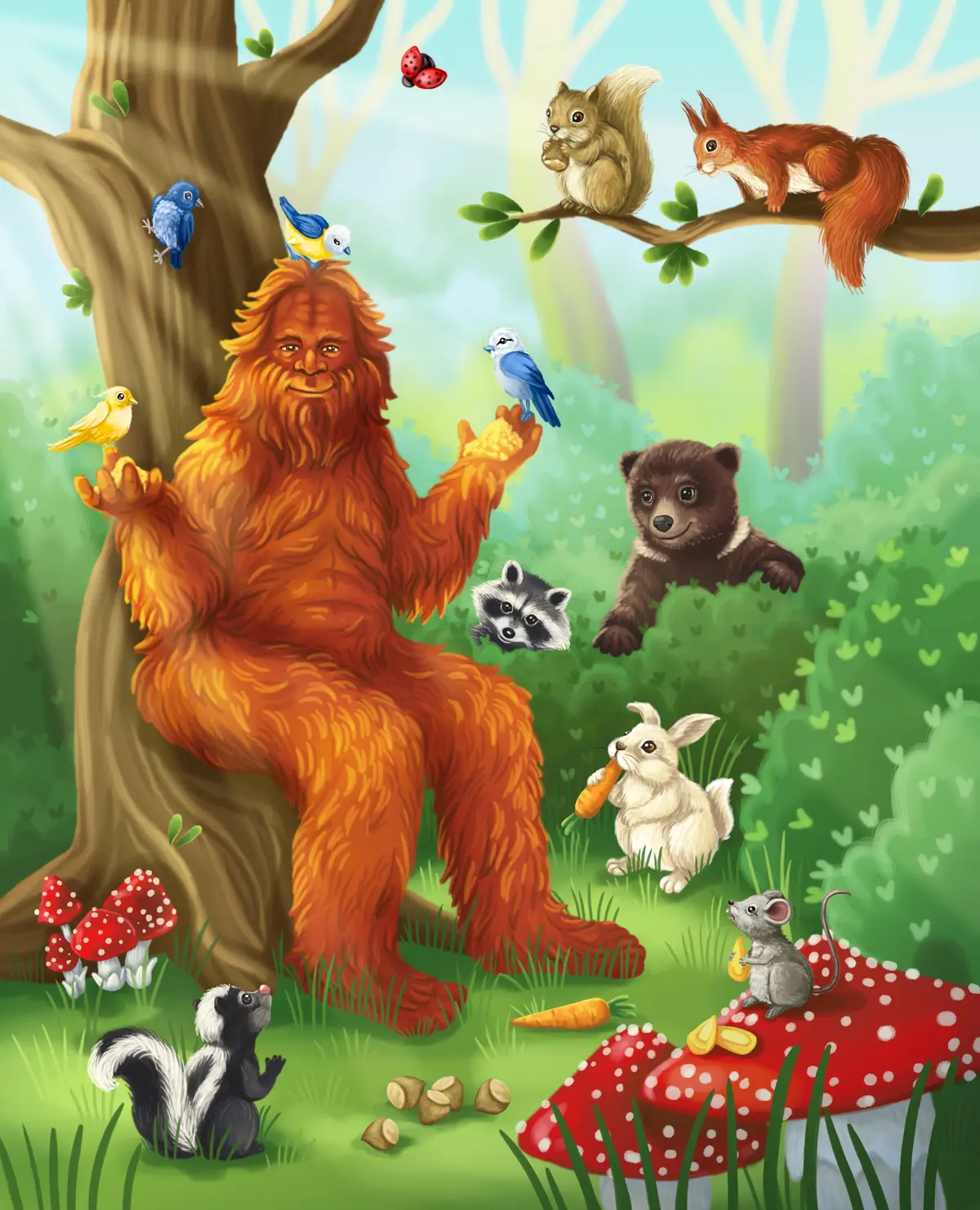 Sasquatch Cares Sticker 1