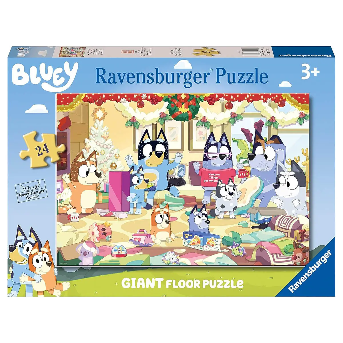 Ravensburger Bluey Christmas Giant Floor Puzzle, 24 Piece Jigsaw Puzzle 1