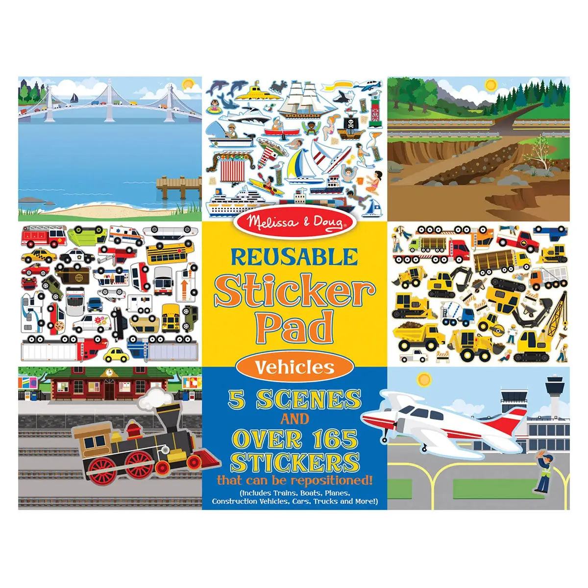 Melissa & Doug Reusable Sticker Pad Vehicles 1