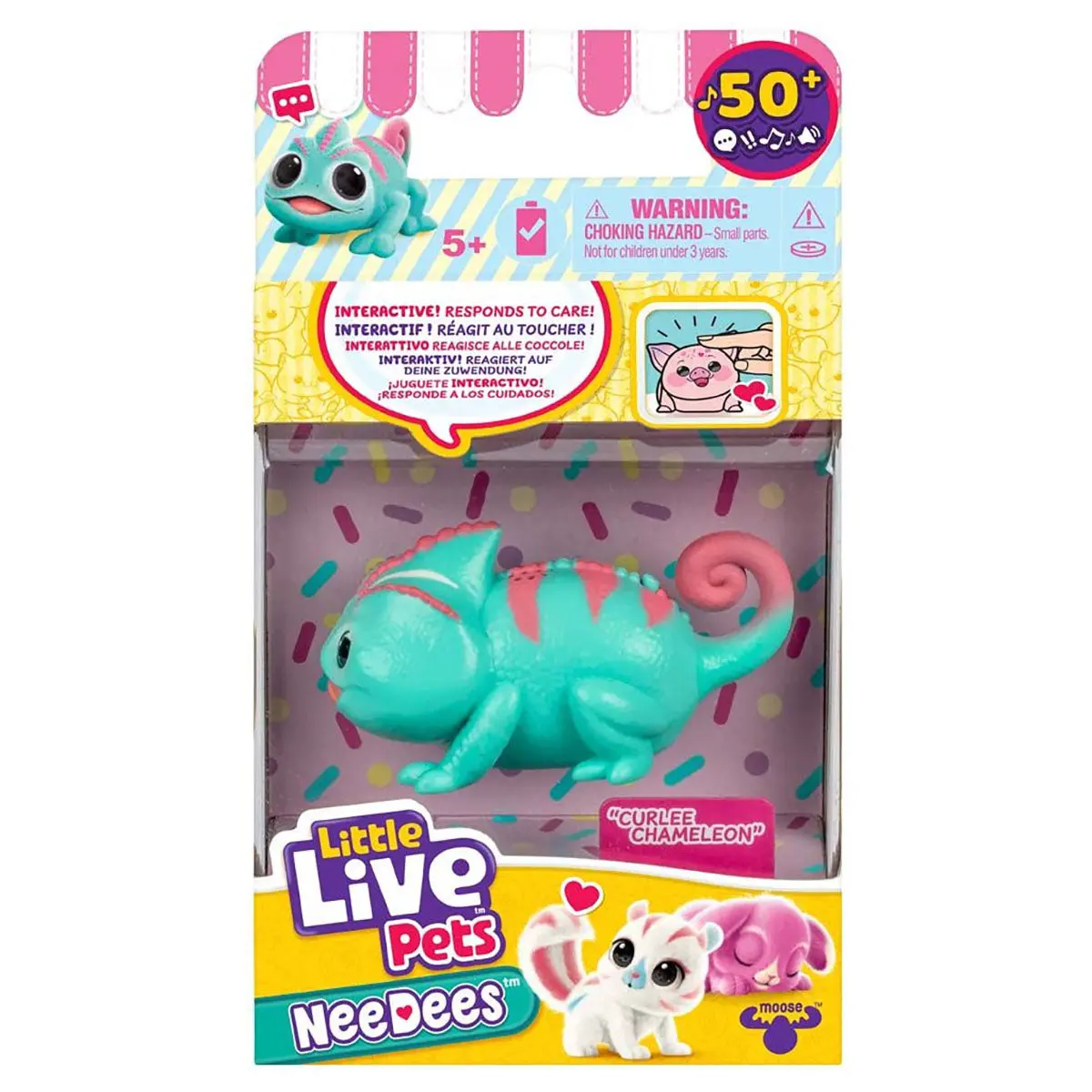 Little Live Pets Needees Candy Series Curlee Chameleon Interactive Pet 1