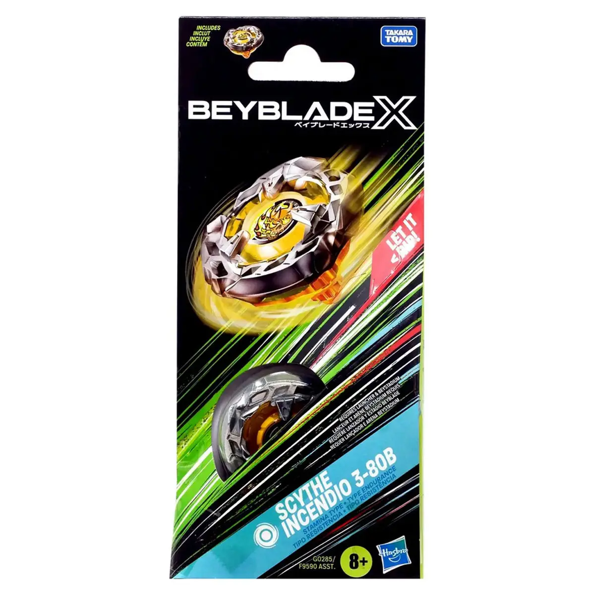 Beyblade X: Scythe Incendio 3-80B Stamina Type Single Pack 1