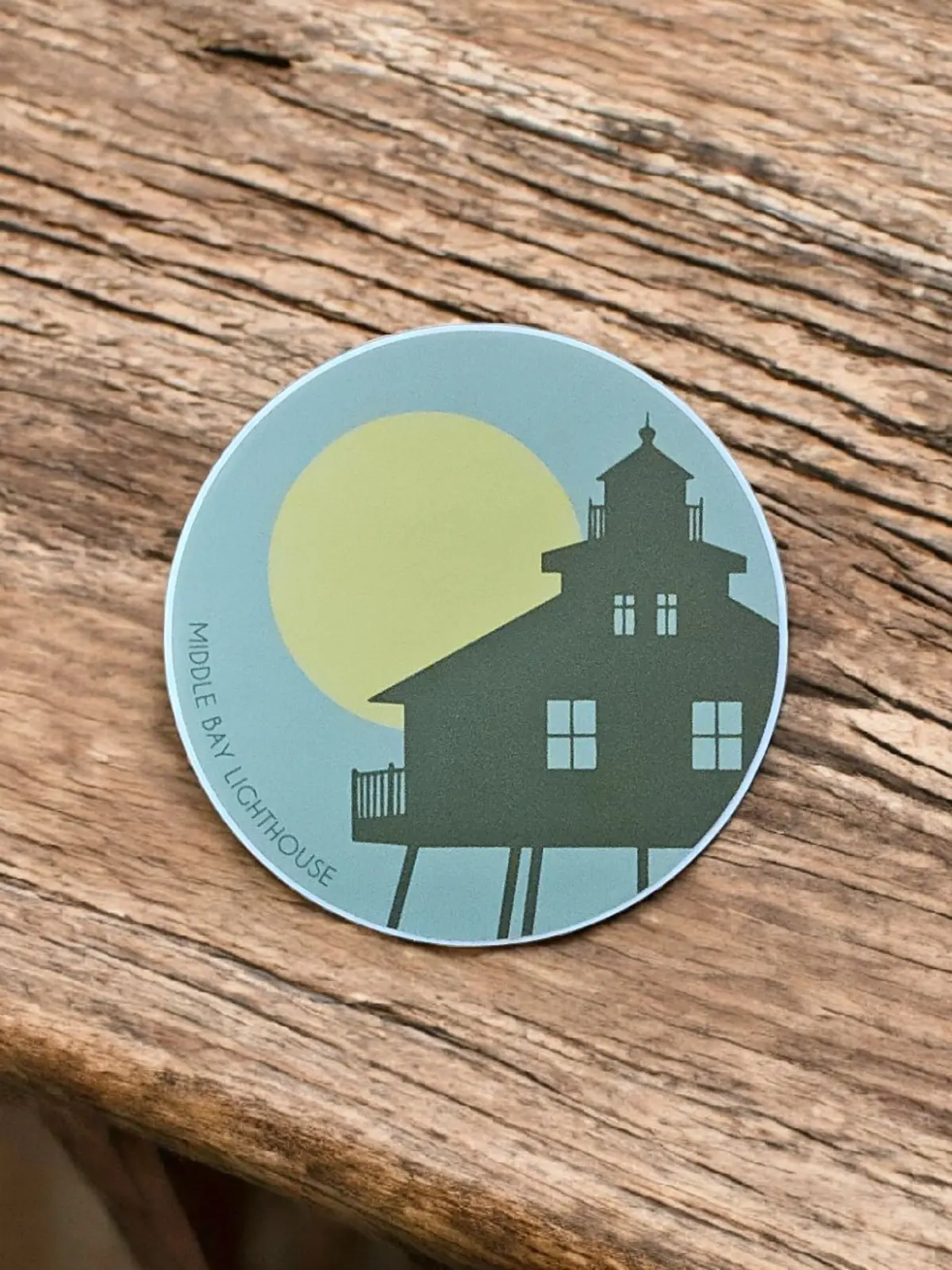 Middle Bay Lighthouse Sunset Sticker 1