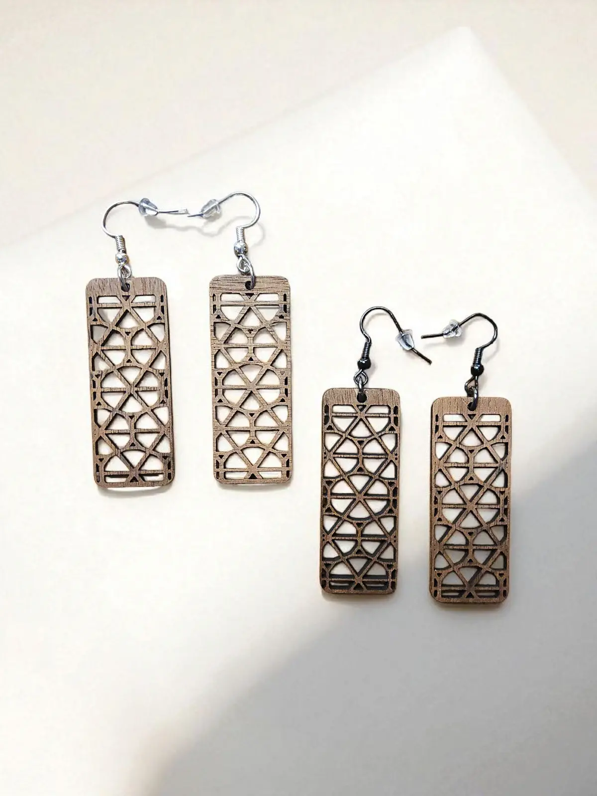 Wooden Rectangle Earrings By Mobile Bay Woodworking 1