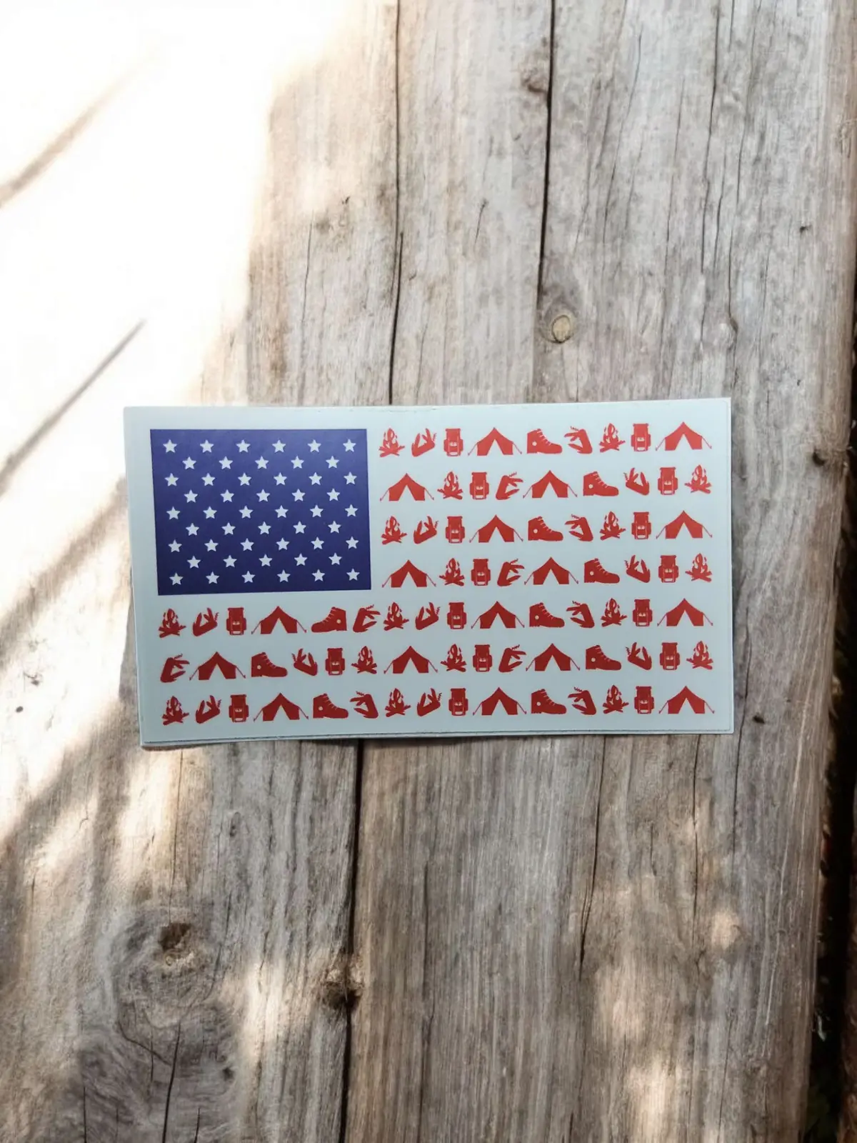Rbo American Flag Camp Sticker 1