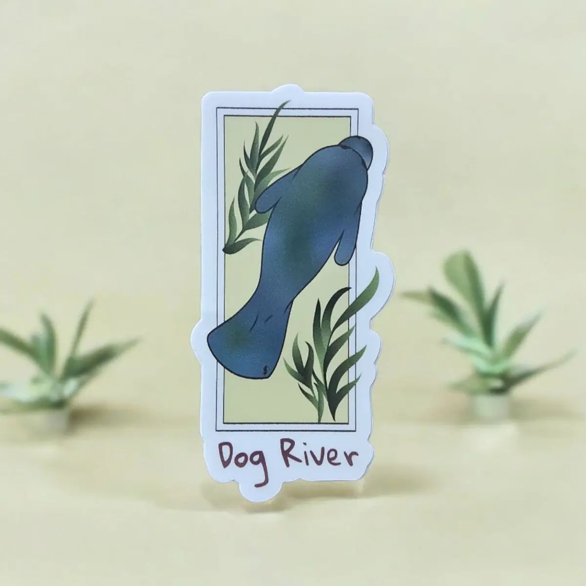 Dog River Manatee Sticker 1