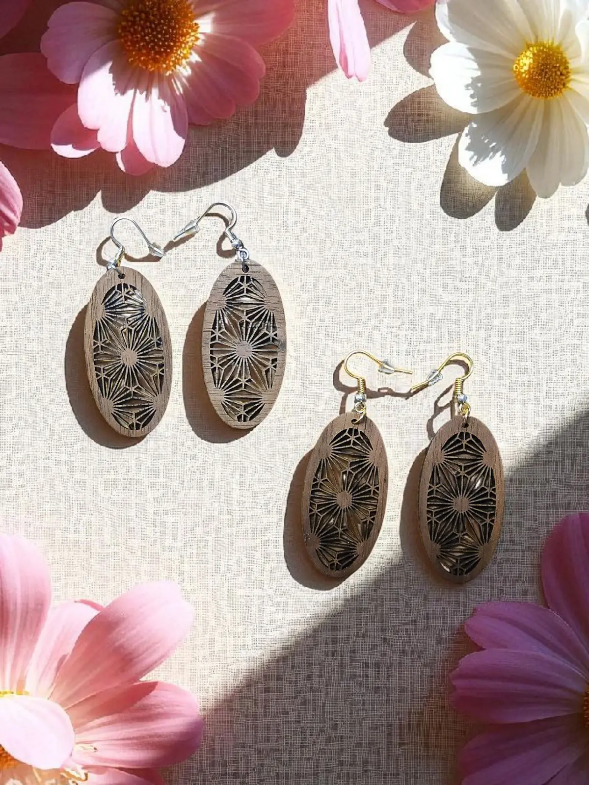 Wooden Oval Earrings By Mobile Bay Woodworking 1