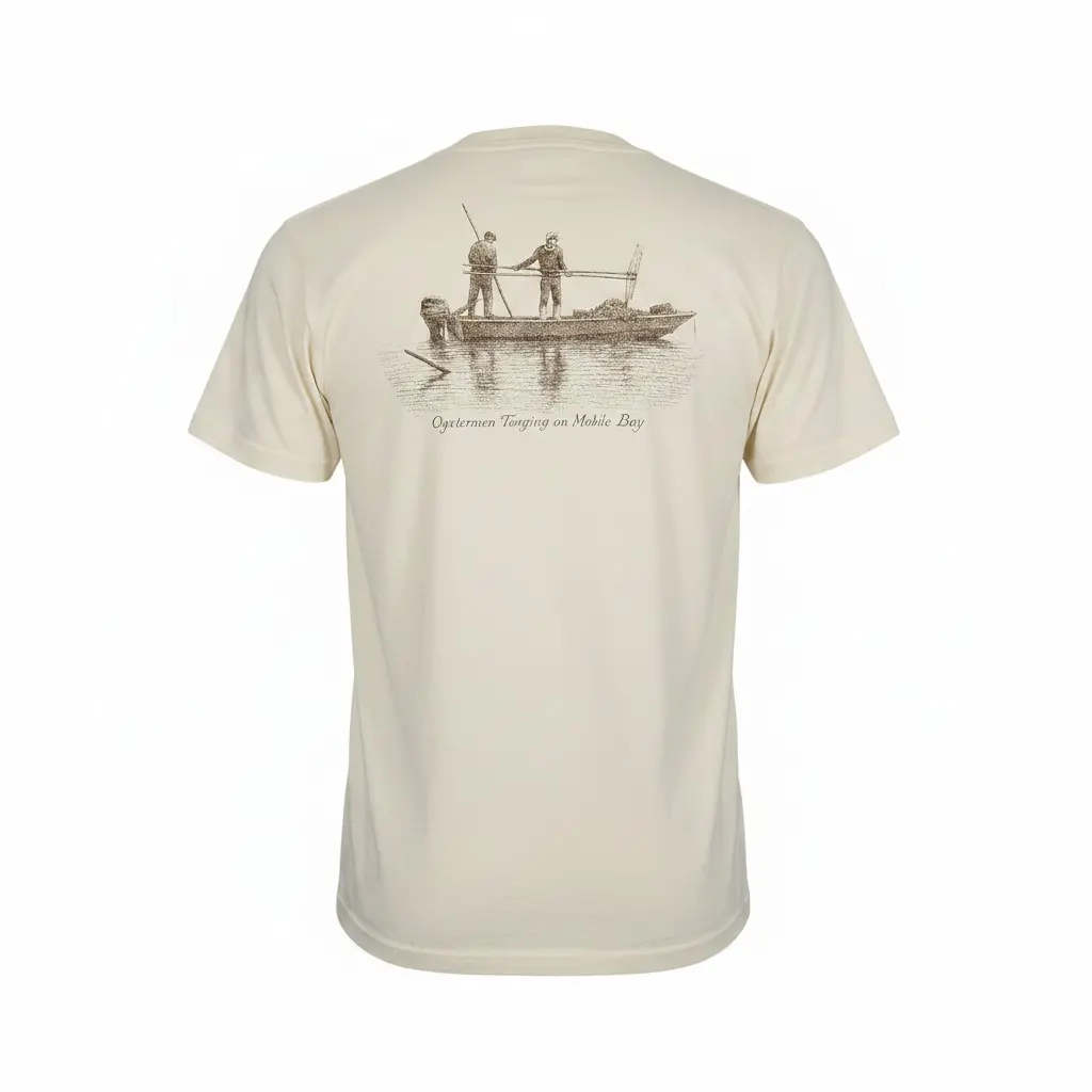 Oystermen Tonging On Mobile Bay Tshirt 1