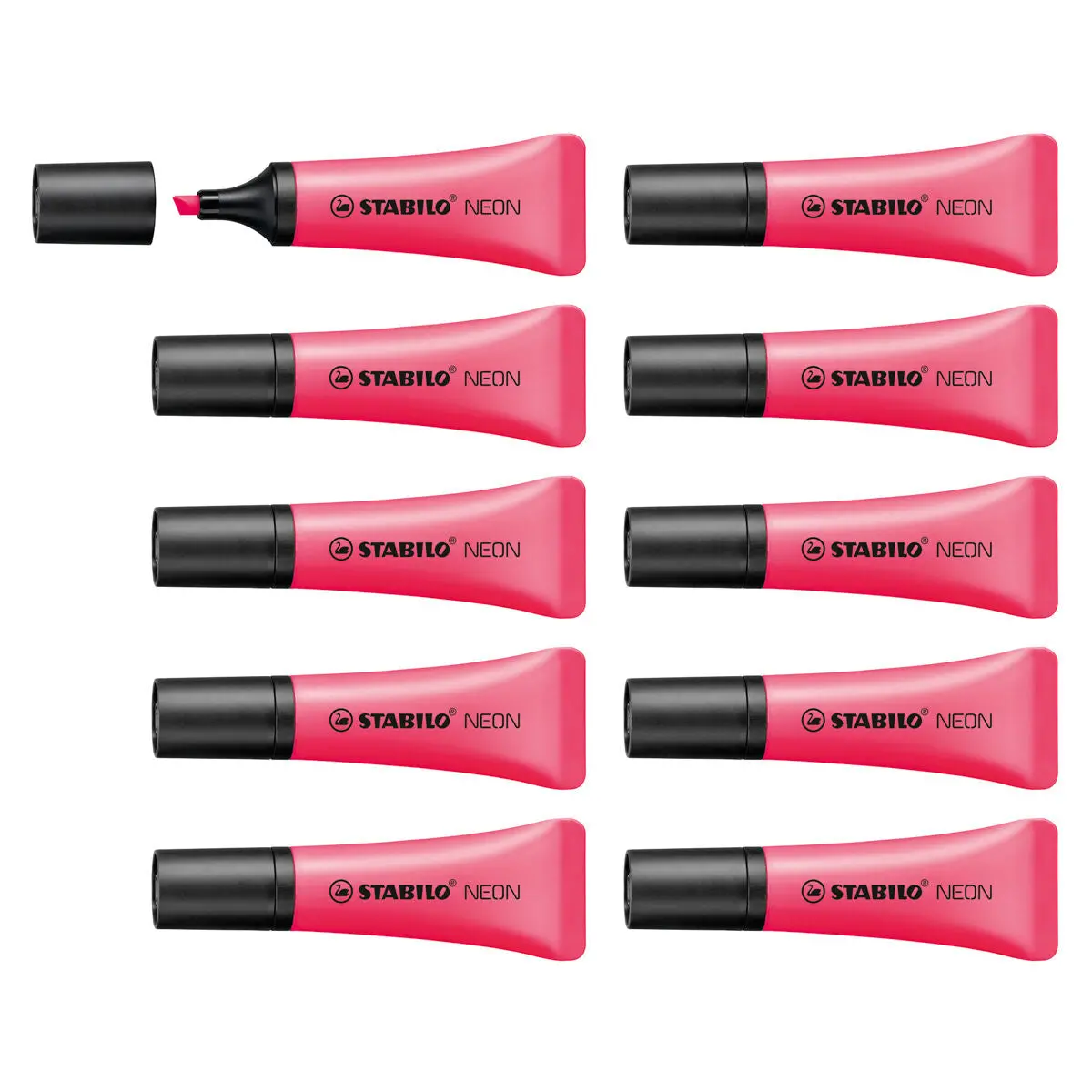 Stabilo Neon Pink Highlighter Box Of 10 1