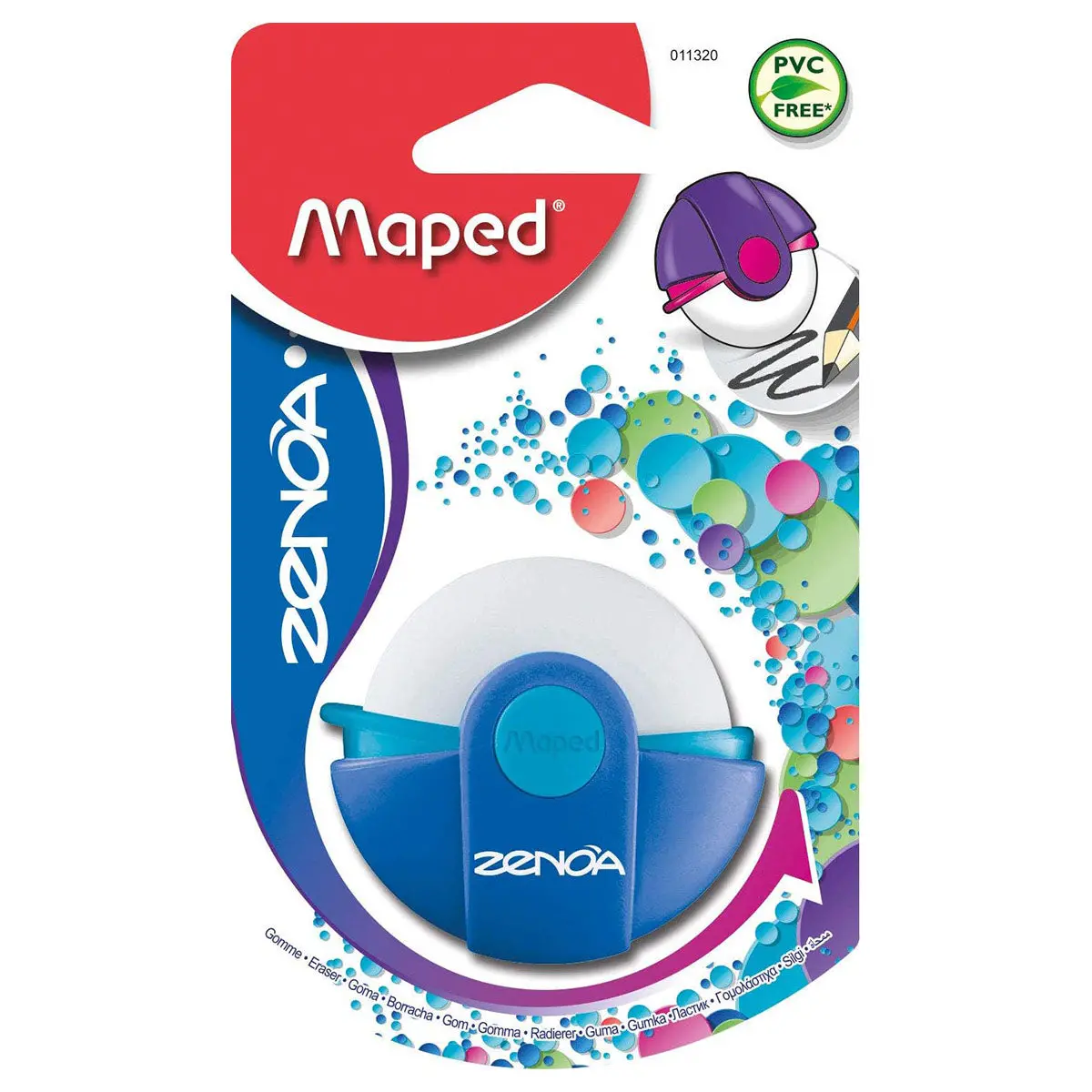 Maped Zenoa Rotary Eraser With Protective Case (Styles Vary) 1