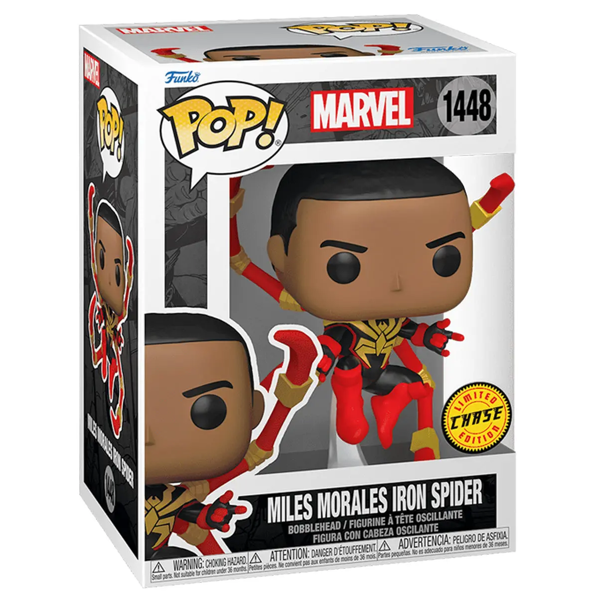 Funko Pop! Marvel Miles Morales Iron Spider With Chase Bobblehead Figure #1448 1