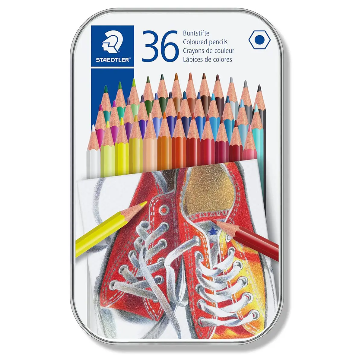 Staedtler Tin 36 Piece Colouring Pencils 1