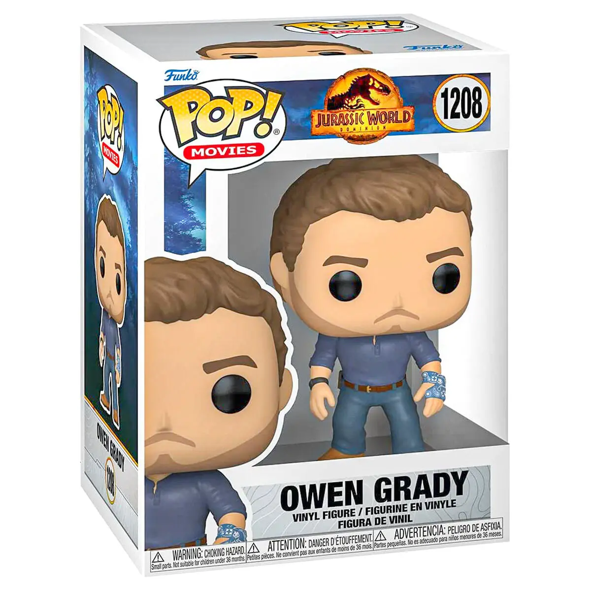 Funko Pop! Movies: Jurassic World: Dominion Owen Grady Vinyl Figure #1208 1