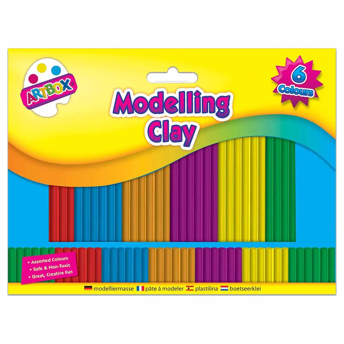Artbox Modelling Clay 6 Assorted Colours 1