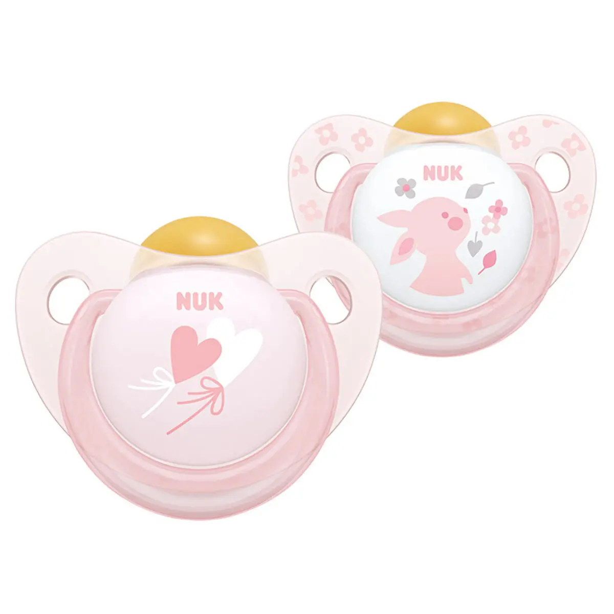 Nuk R&B Latex Soother Rose Size 1 (Pack Of 2) 1