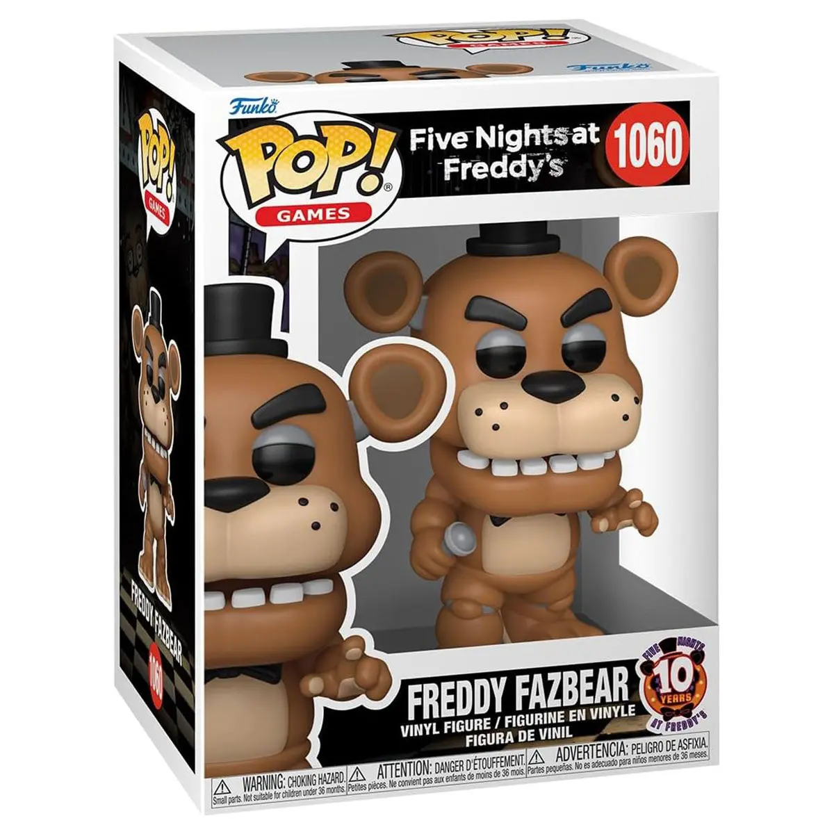 Funko Pop! Games: Five Nights At Freddy's 10Th Anniversary Freddy Fazbear Vinyl Figure #1060 1