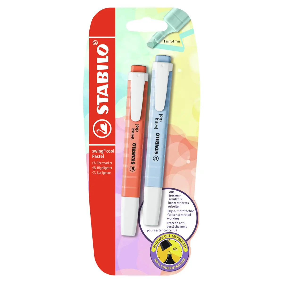 Stabilo Swing Cool Pastel Assorted Colours Highlighter Pack Of 2 1