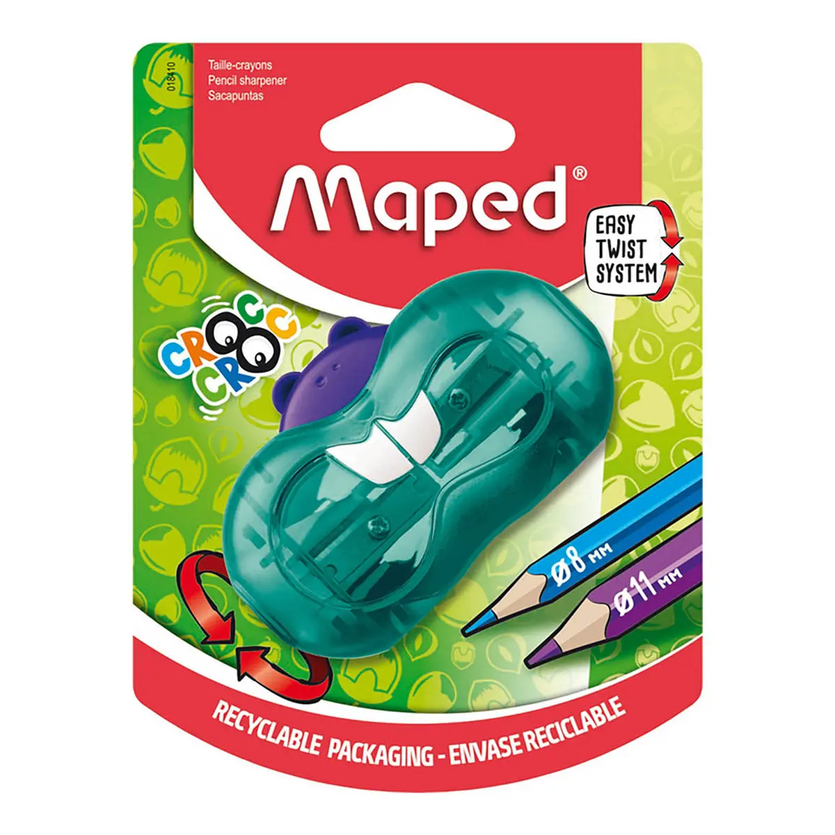 Maped Croc Croc Twist 2 Hole Pencil Sharpener (Styles Vary) 1