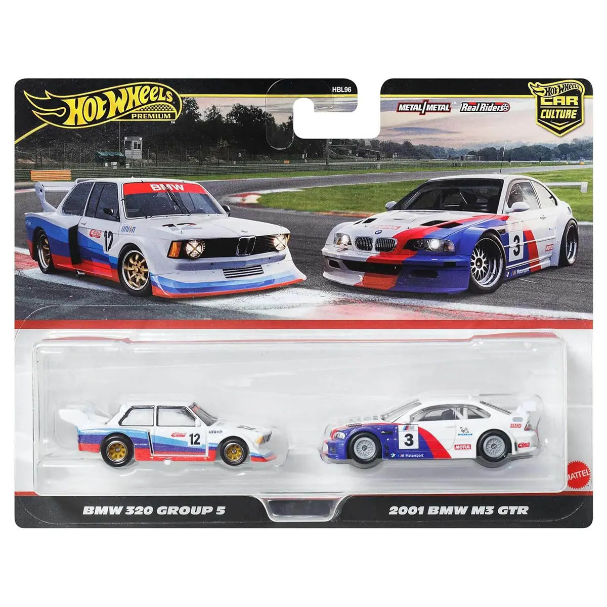 Hot Wheels Car Culture: Bmw 320 Group 5 & 2001 Bmw M3 Gtr 1:64 Cars (2 Pack) 1