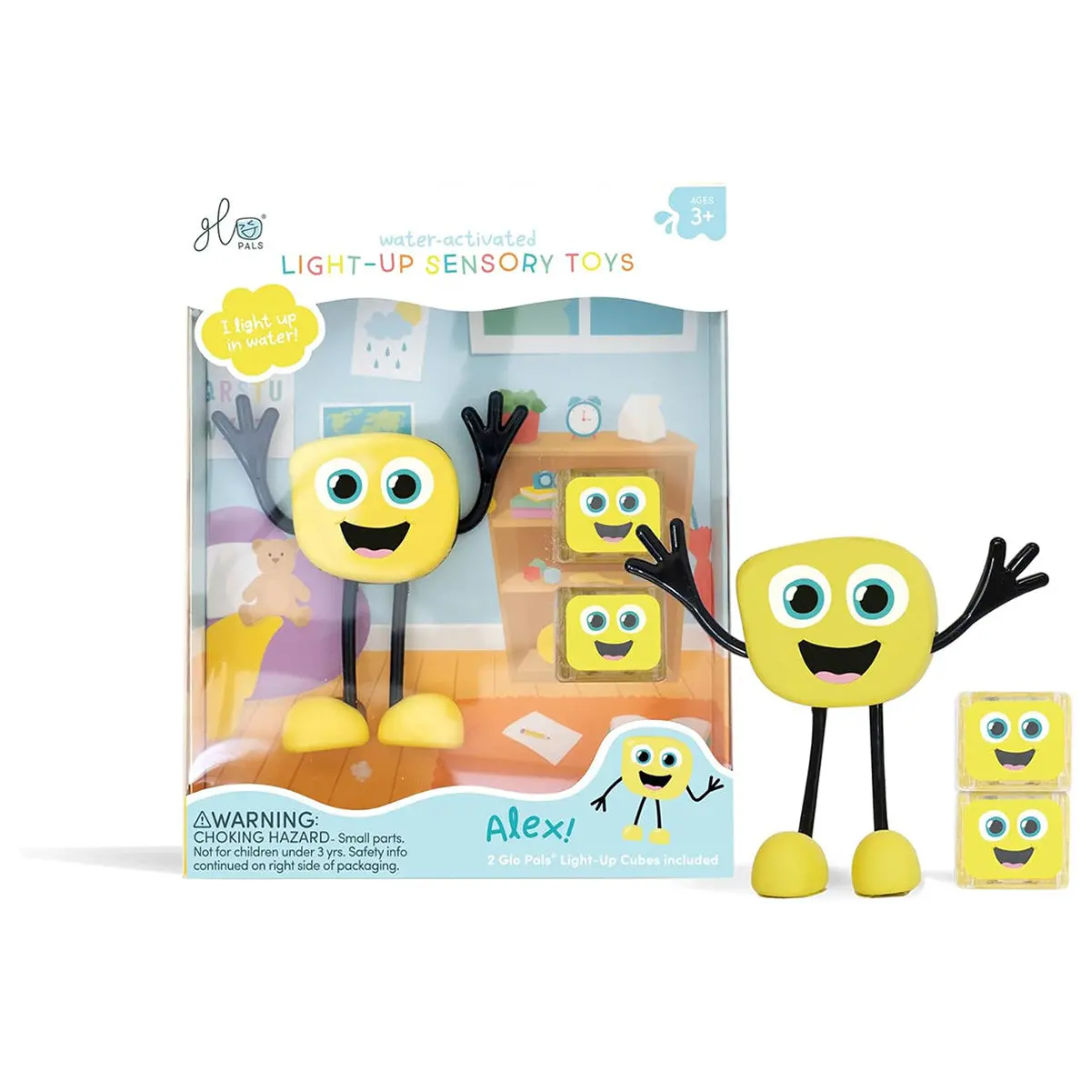 Glo Pals Water-Activated Light-Up Sensory Toys Alex Set 1