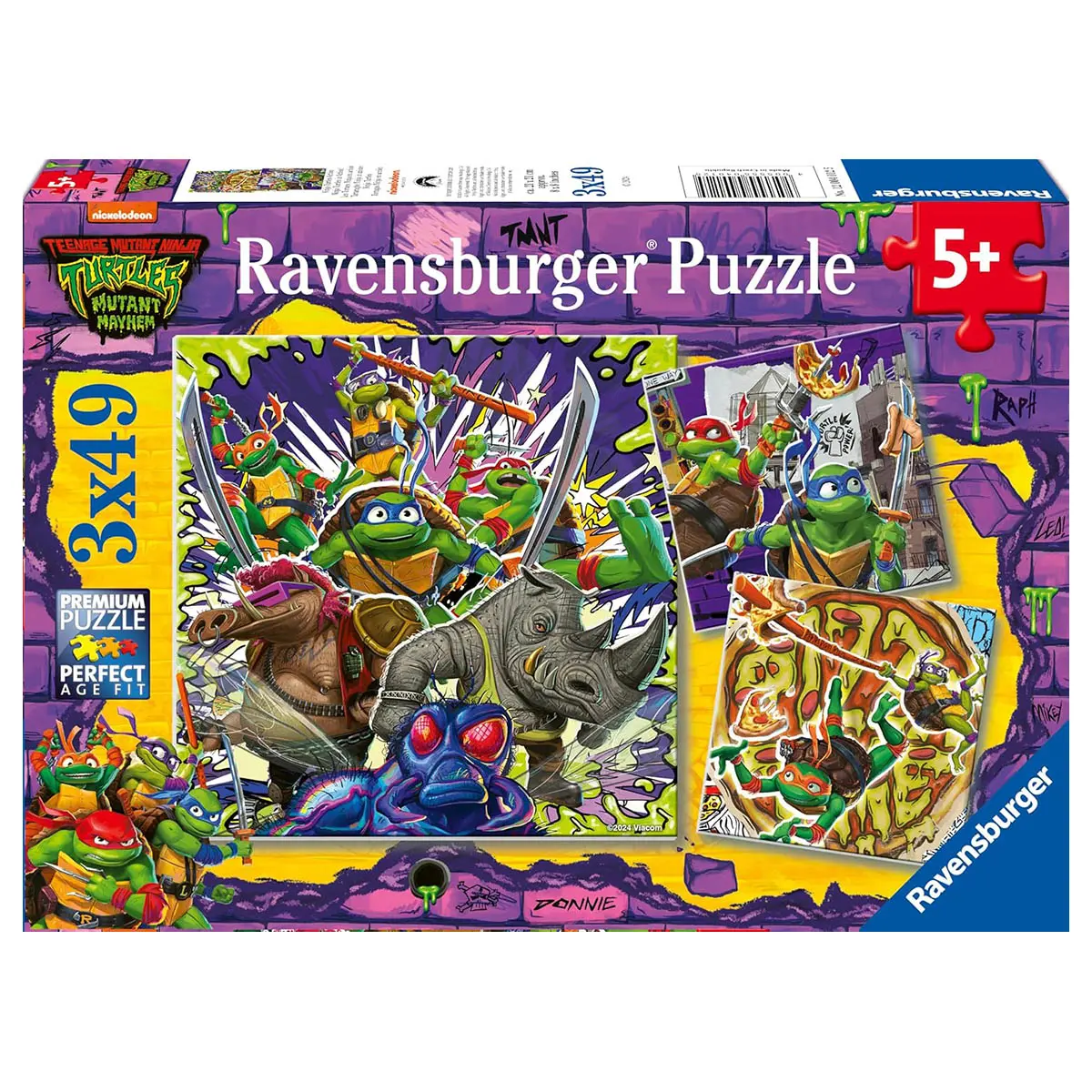 Ravensburger Teenage Mutant Ninja Turtles 3 X 49 Piece Jigsaw Puzzles 1