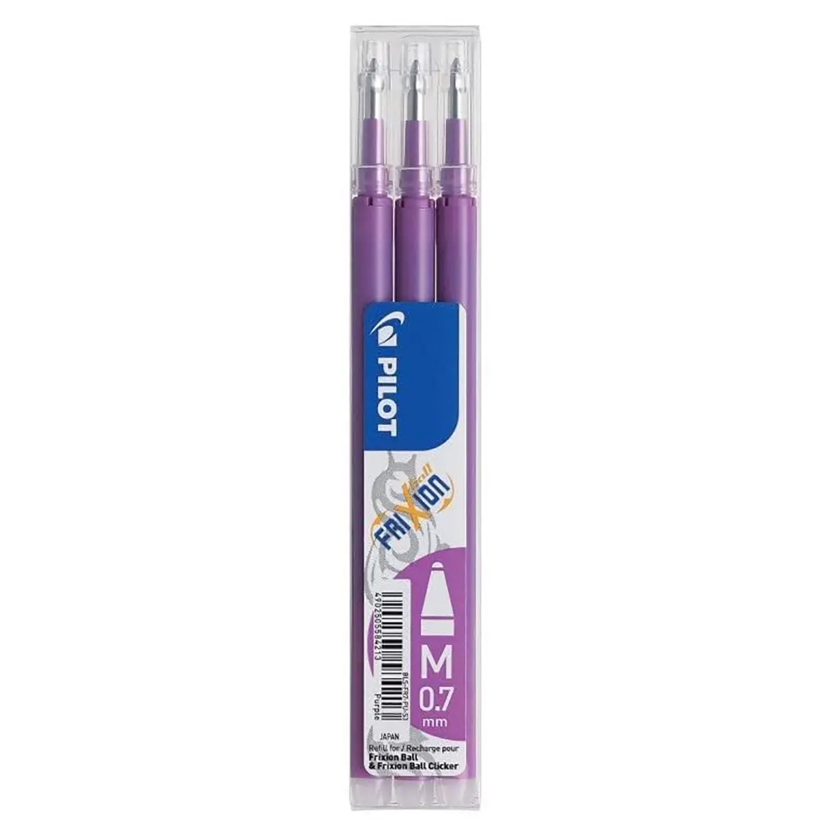 Pilot Frixion Ball & Frixion Clicker Erasable Rollerball M Purple Refills (3 Pack) 1