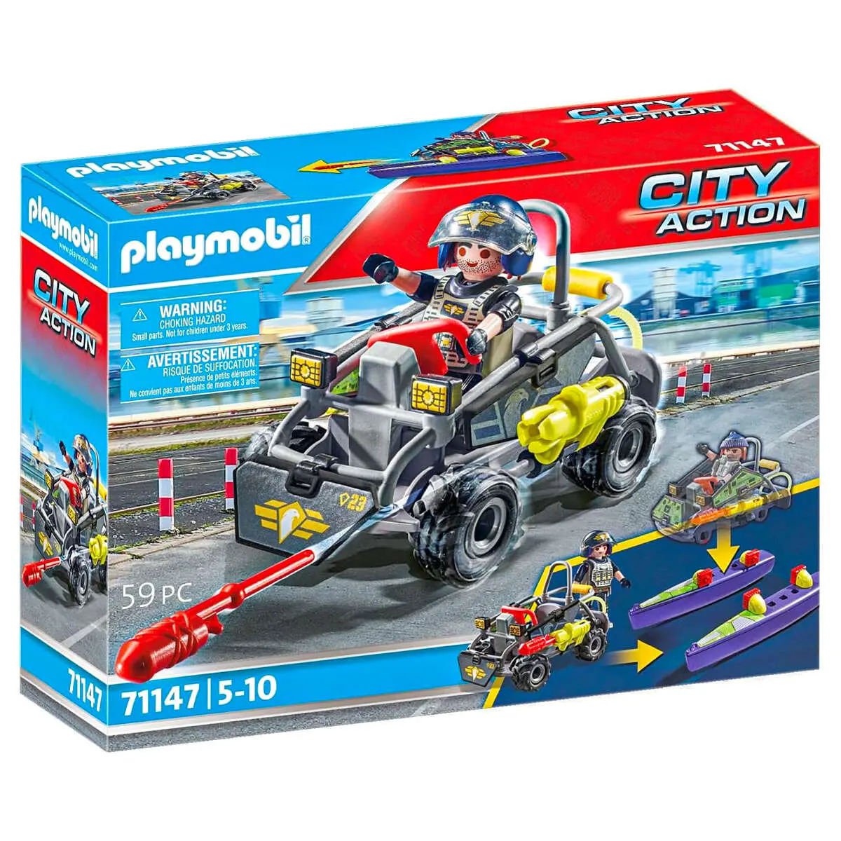 Playmobil City Action: Tactical Unit Mulit-Terrain Quad Vehicle 1
