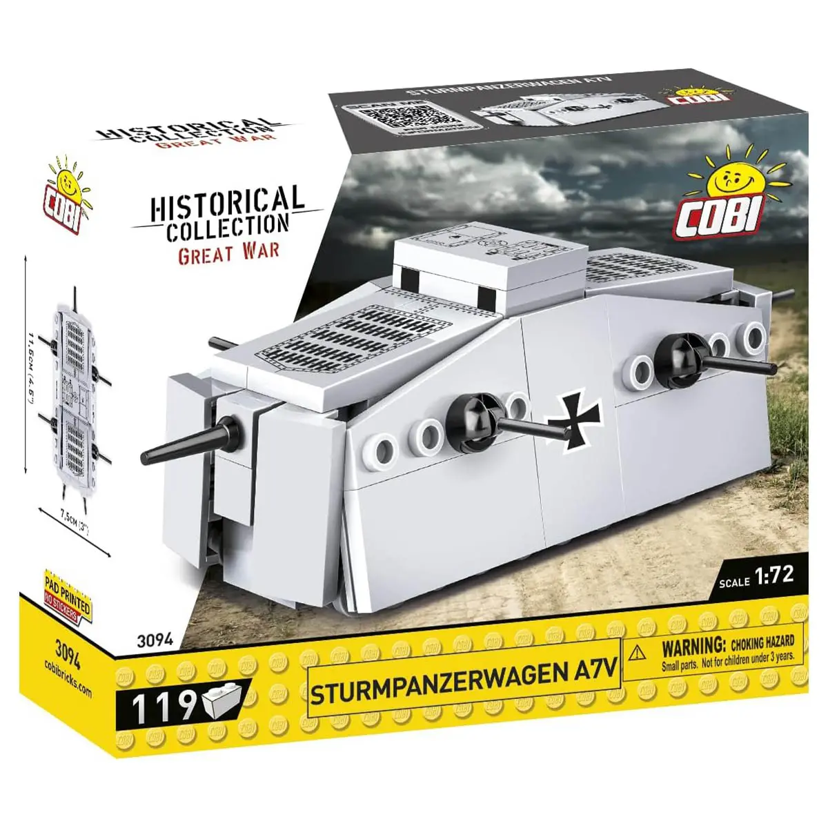 Cobi Historical Collection Great War Sturmpanzerwagen A7v Tank Building Set 1