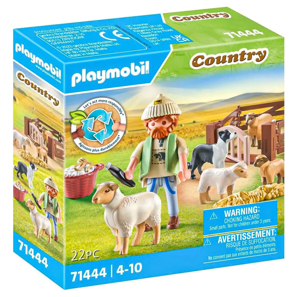 Playmobil Country: Young Shepherd With Flock Of Sheep Playset 1