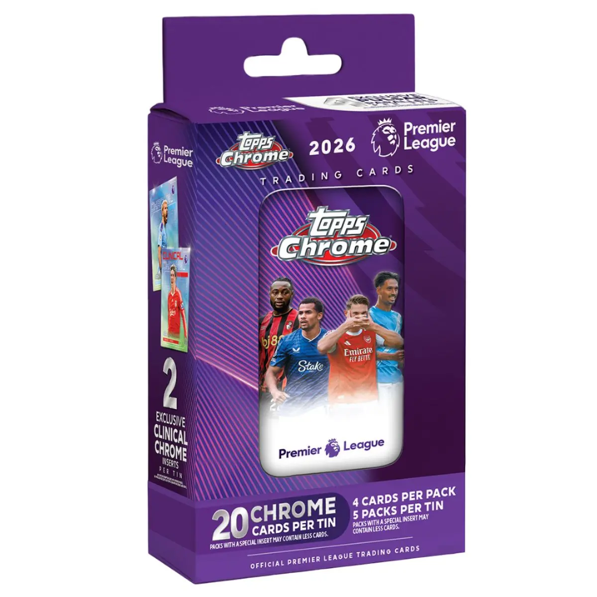 Topps Chrome 2026 Premier League Trading Cards Tin 1