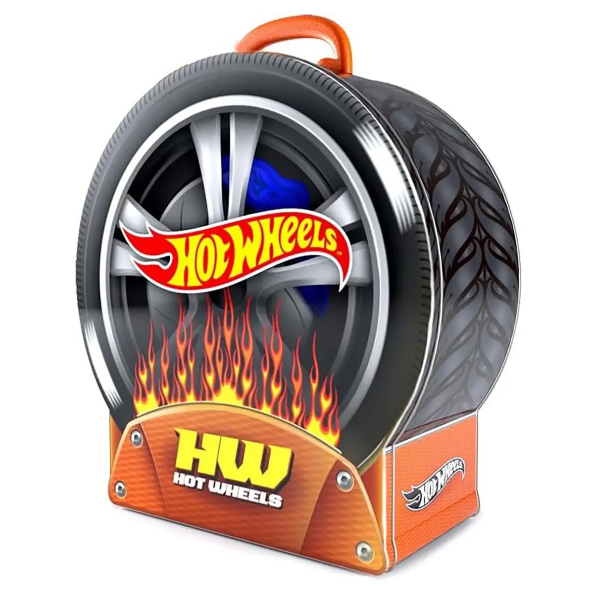 Hot Wheels Wheel Shaped Metal Car Storage Case 1