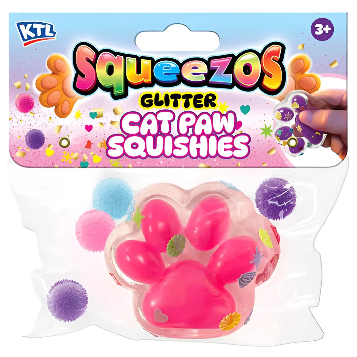 Squeezos Squishy Cat Paw With Bobble 1