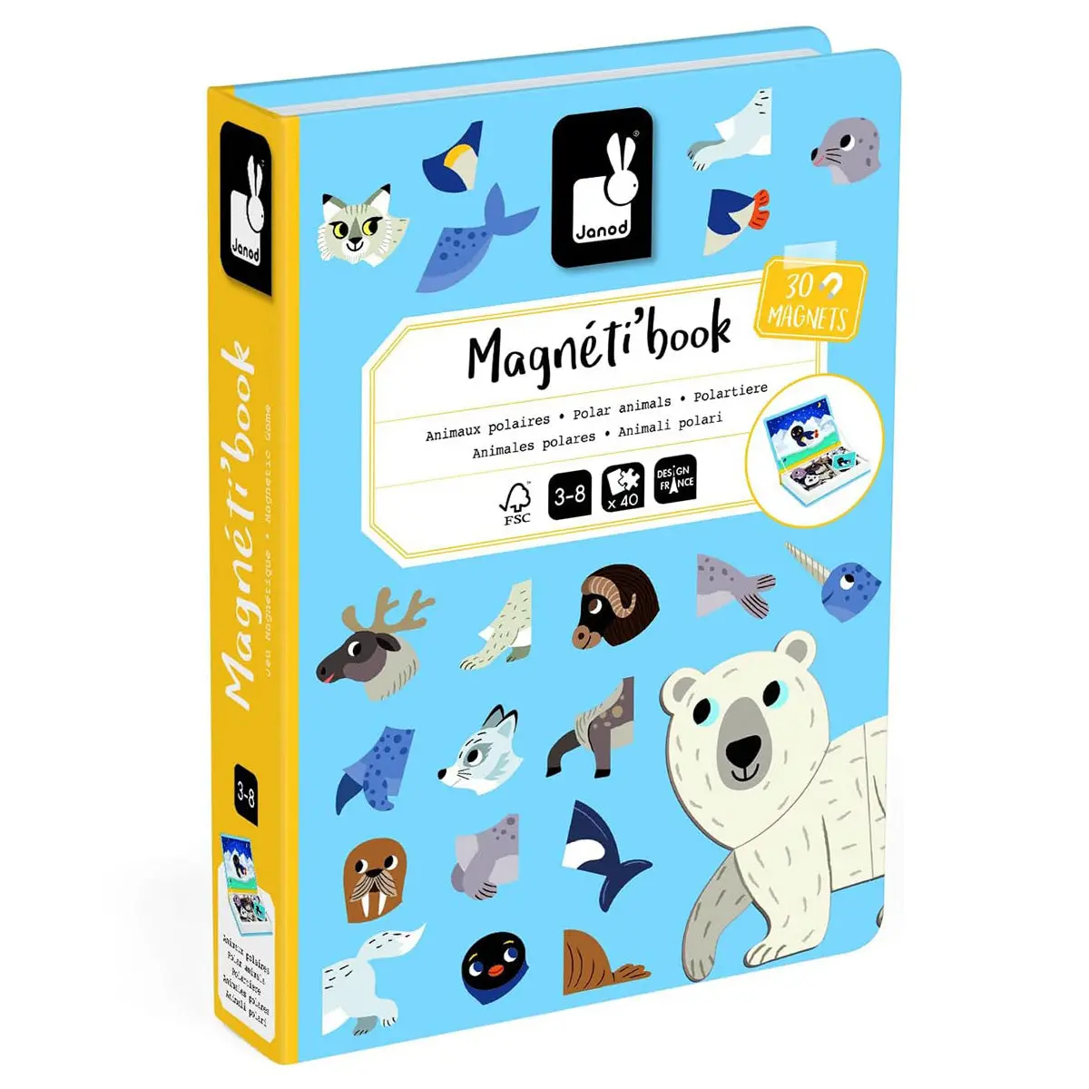 Janod Magneti'book Polar Animals Set 1