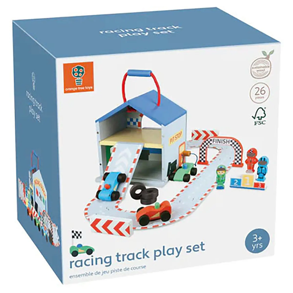 Orange Tree Toys Wooden Racing Track Play Set 1