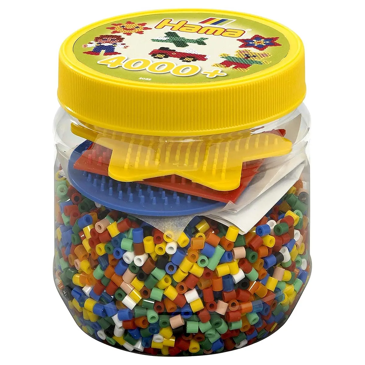 Hama Yellow Midi Beads And Pegboards Tub (4000 Pack) 1