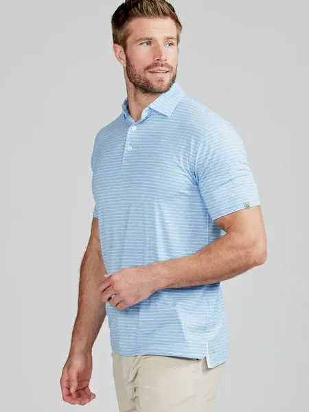 Tasc Cloud Polo Brookline Stripe 8