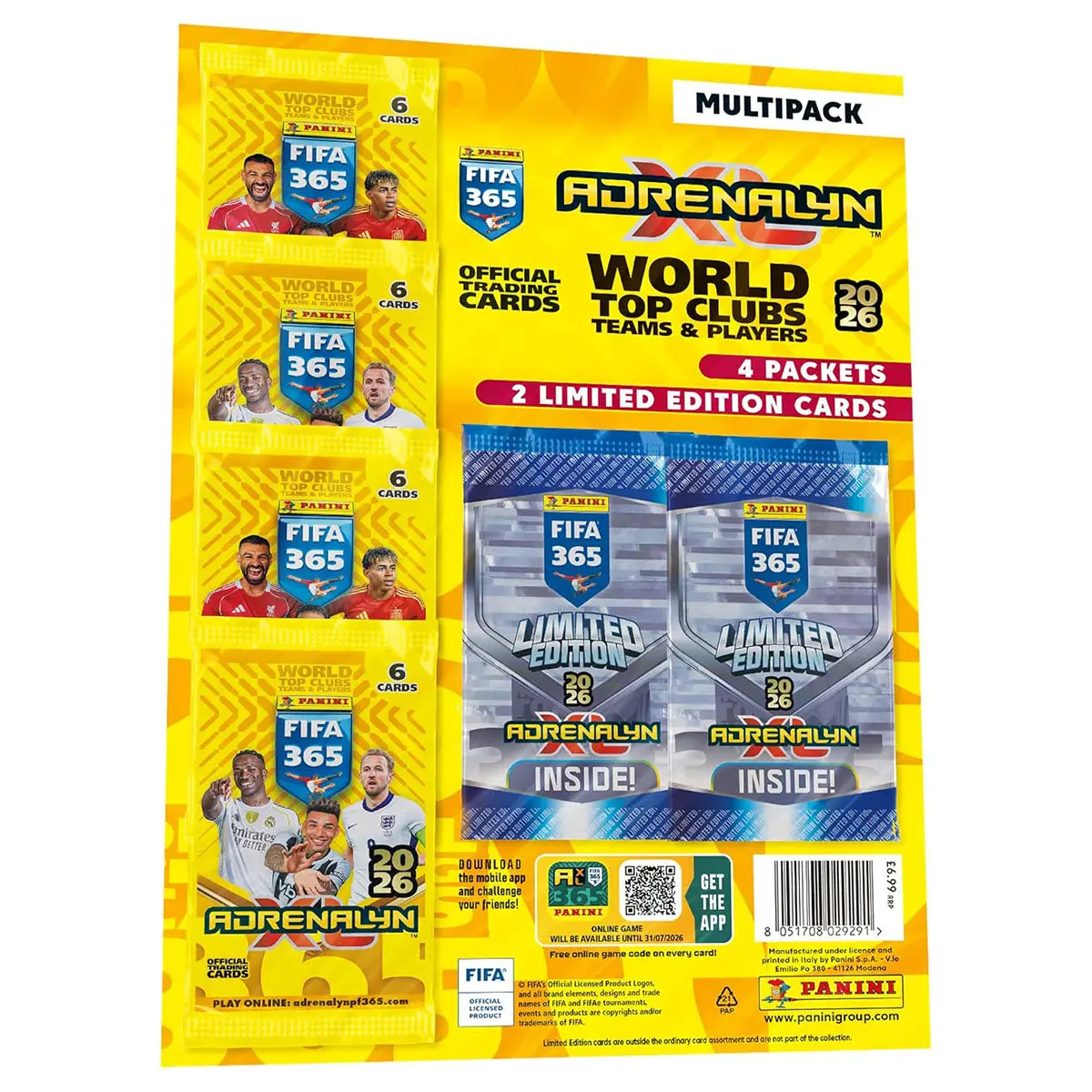 Panini Fifa 365 2025/26 Adrenalyn Xl Trading Cards Multipack 1