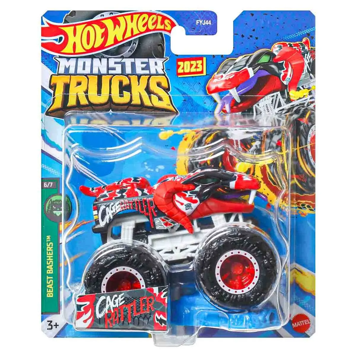Hot Wheels Monster Trucks 2023: Beast Bashers: Cage Rattler Vehicle 1